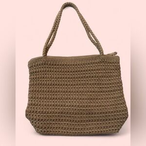 The Sak Brown Woven Tote Bag